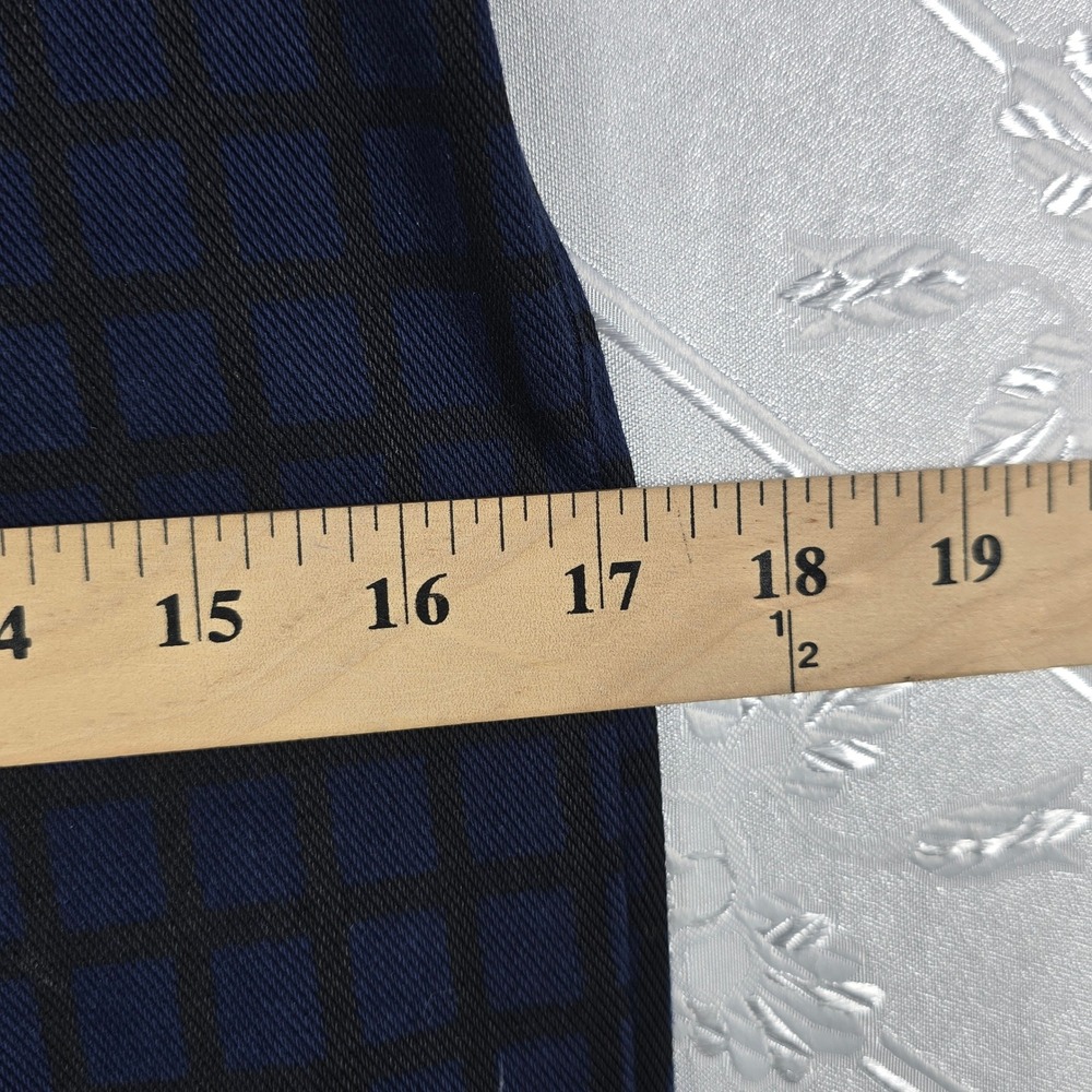 Spanx Leggings Womens L The Perfect Pant Navy Blue Black Grid Plaid EUC Slimming - Picture 8 of 12